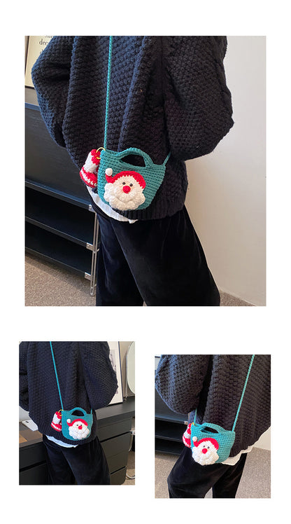Merry Christmas Santa Claus Handmade Crochet Bags