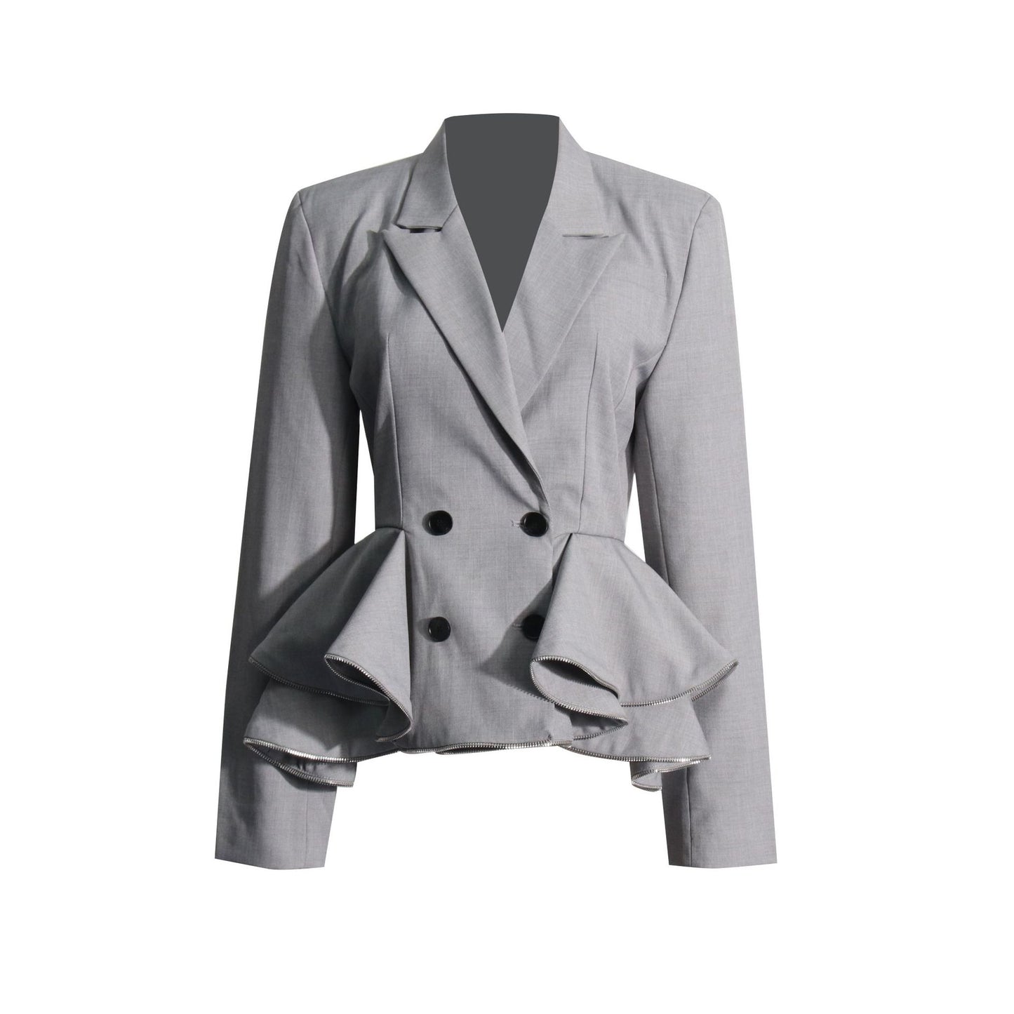 Designed Ruffled Women Blazer Tops