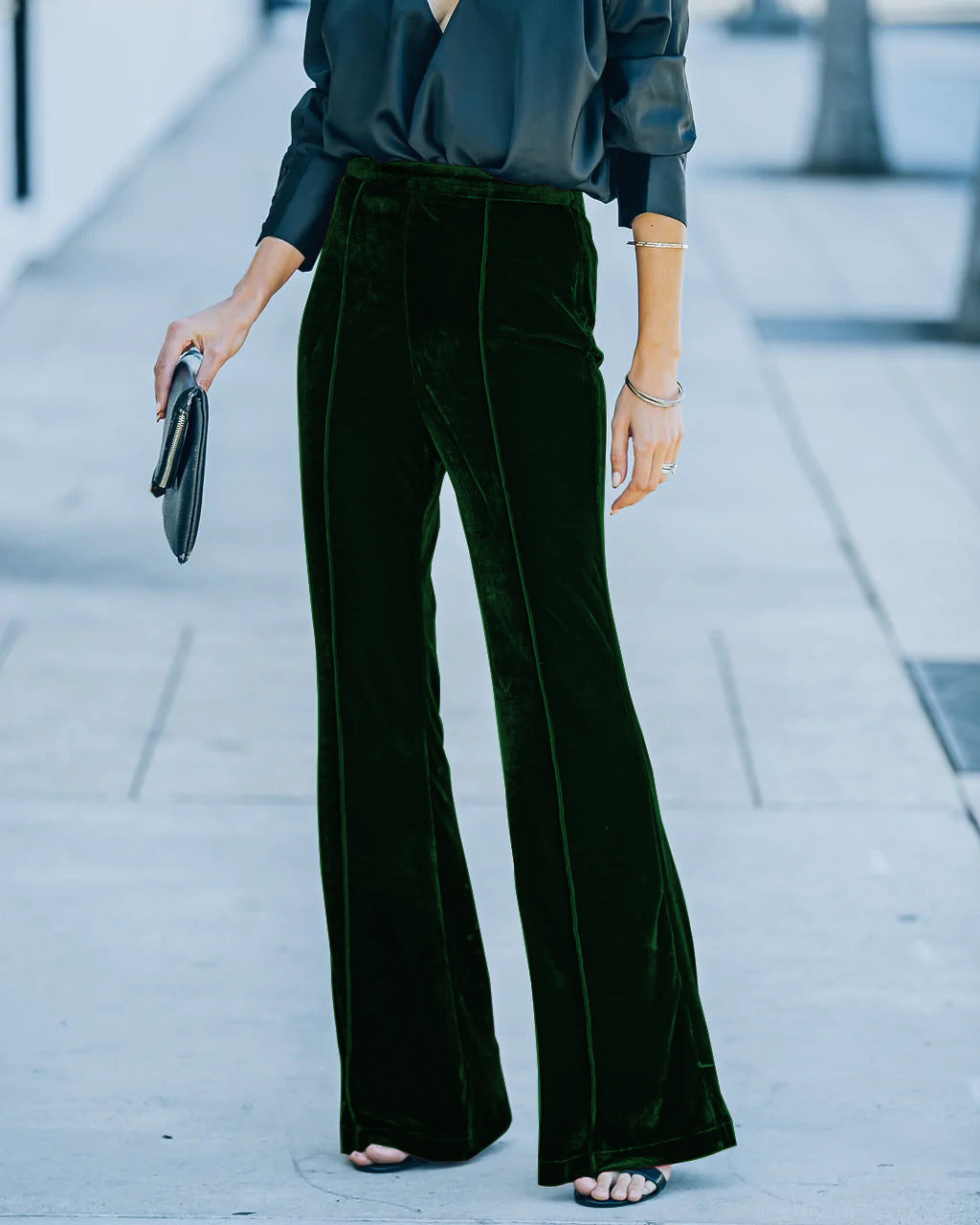 Casual High Waist Trumpet Pants for Women