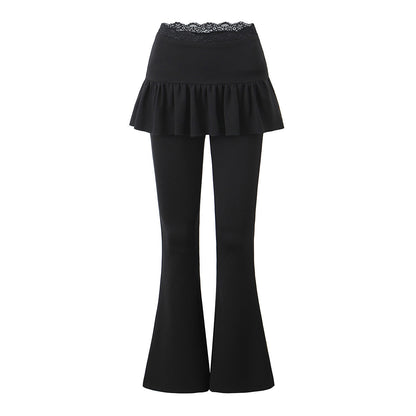 Sexy High Waist Lace Flare Pants for Women