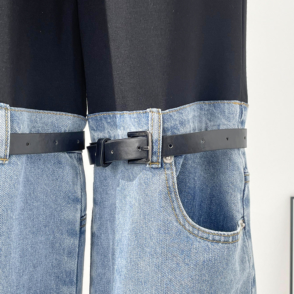 Designed Lace Up Trumpet Jeans for Women