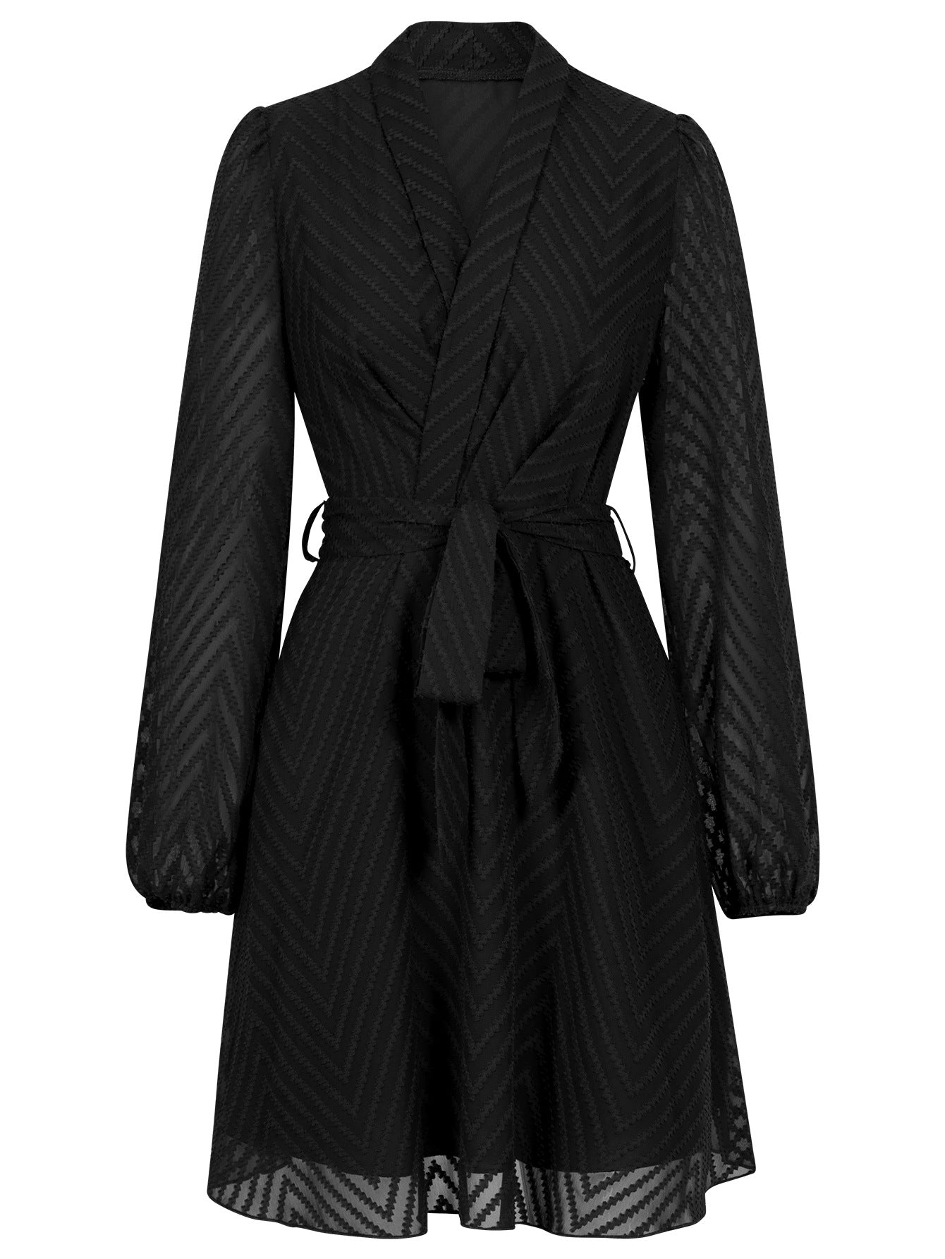 Fashion V Neck Long Sleeves Short Dresses