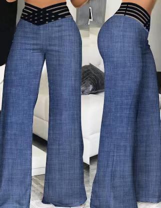 Casual Summer High Waist Wide Legs Pants