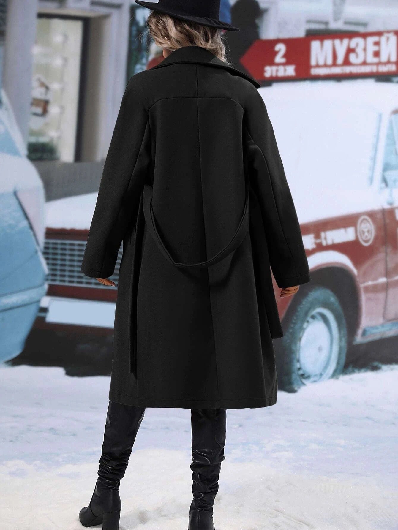 Fashion Women Midi Length Winter Coats