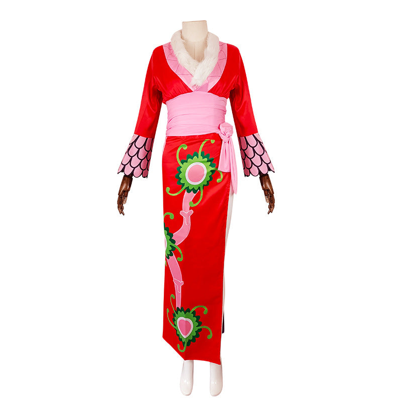 One Piece Boa·Hancock Cheongsam Cosplay Costume 1403