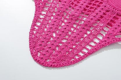 Fashion Crochet Knitted Midriff Baring Summer Tank Tops