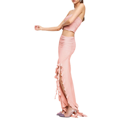 Sexy Off The Shoulder Strapless Irregular Two Pieces Dresses