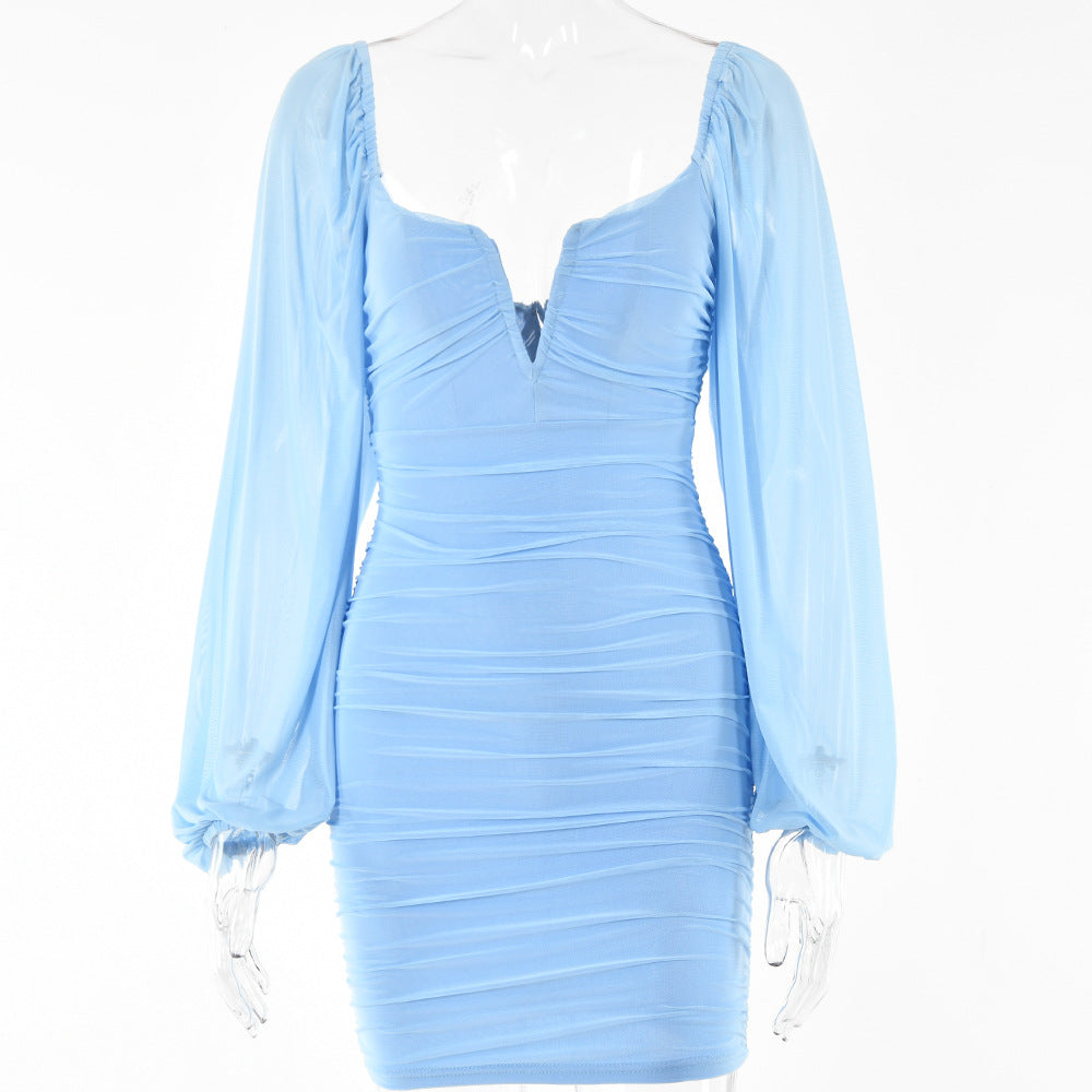 Sexy V Neck Summer Backless Mini Dresses