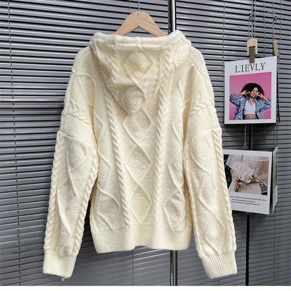 Soft Lazy Knitted Women Cardigan Sweaters