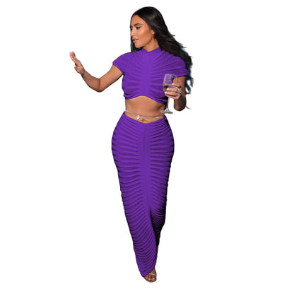 Sexy See Through Knitted Night Party Dress Suits