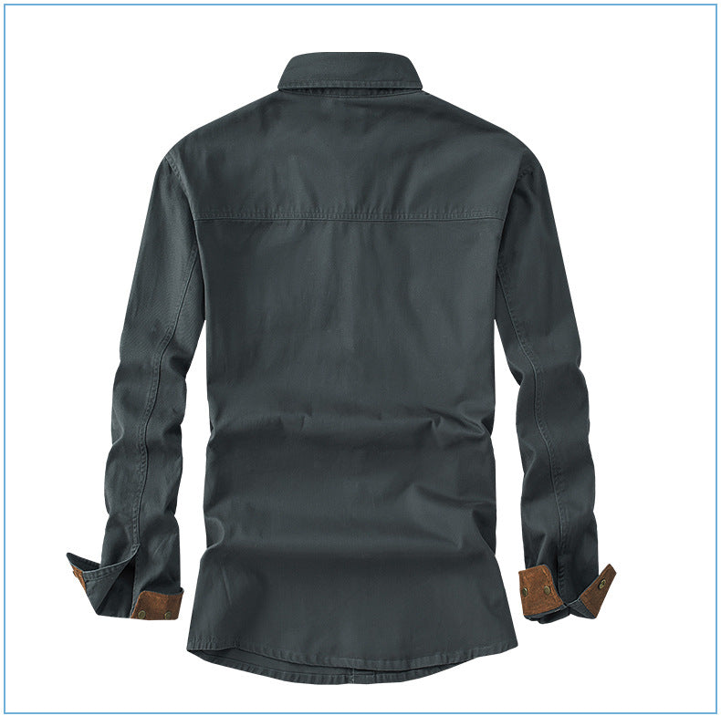Casual Cotton Plus Sizes Long Sleeves Shirts for Men