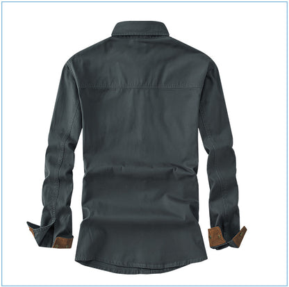 Casual Cotton Plus Sizes Long Sleeves Shirts for Men