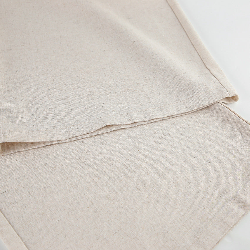 Casual Summer Cotton Linen Sleeveless Tops & Cropped Pants Suits