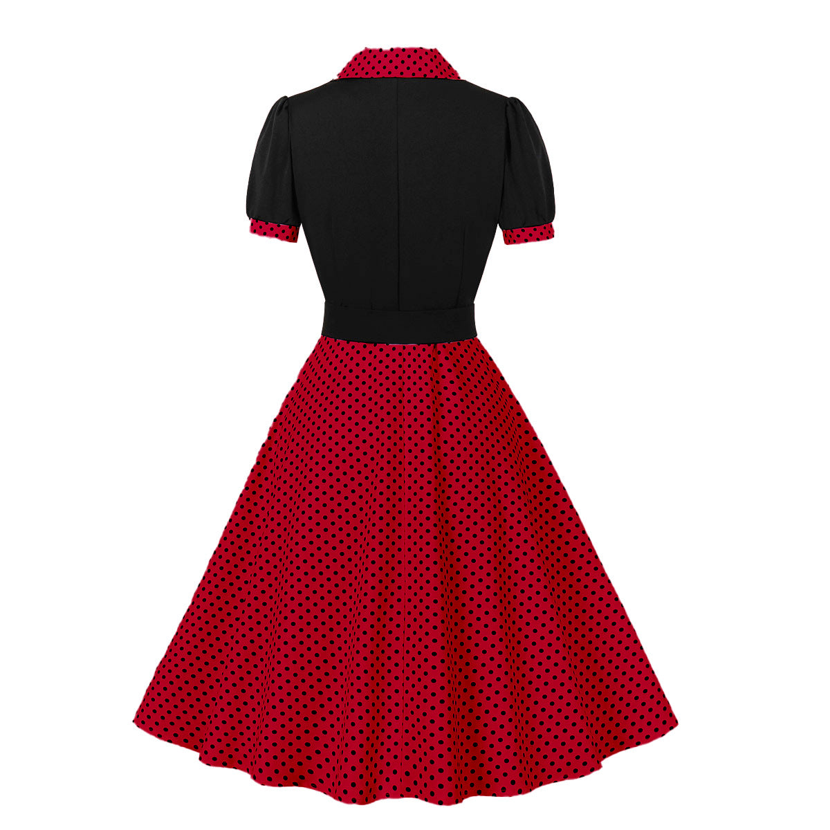 Vintage Polk Dot Short Sleeves Dresses