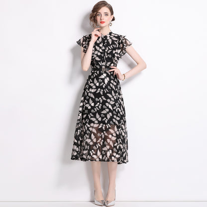 Fashion Luxury Ruffled Summer Midi Dresses