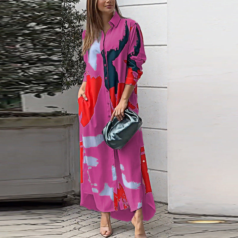 Casual Long Sleeves Shirts Dresses