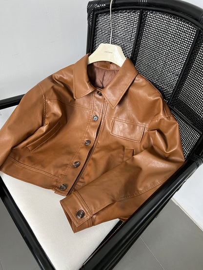 Classy PU Leather Motorcycle Jackets Coats