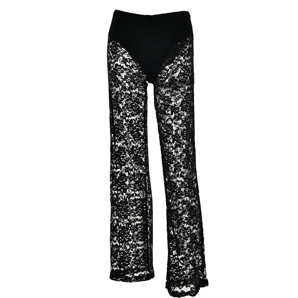 Sexy See Through Summer Wide Legs Pants