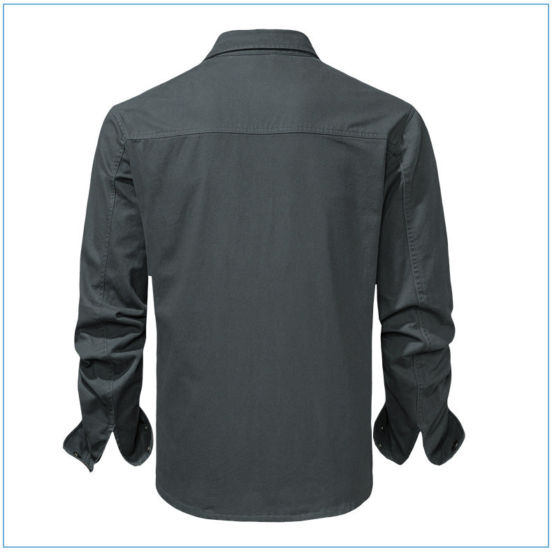 Casual Cotton Plus Sizes Long Sleeves Shirts for Men