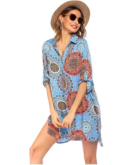 Summer Beach Chiffon Bikini Shirts