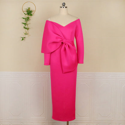 Sexy Bowknot High Waist Plus Sizes Party Dresses