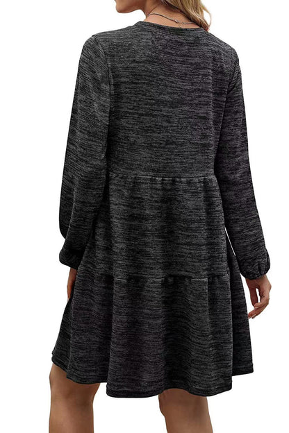 Fashion Square Neckline Fall Mini Dresses