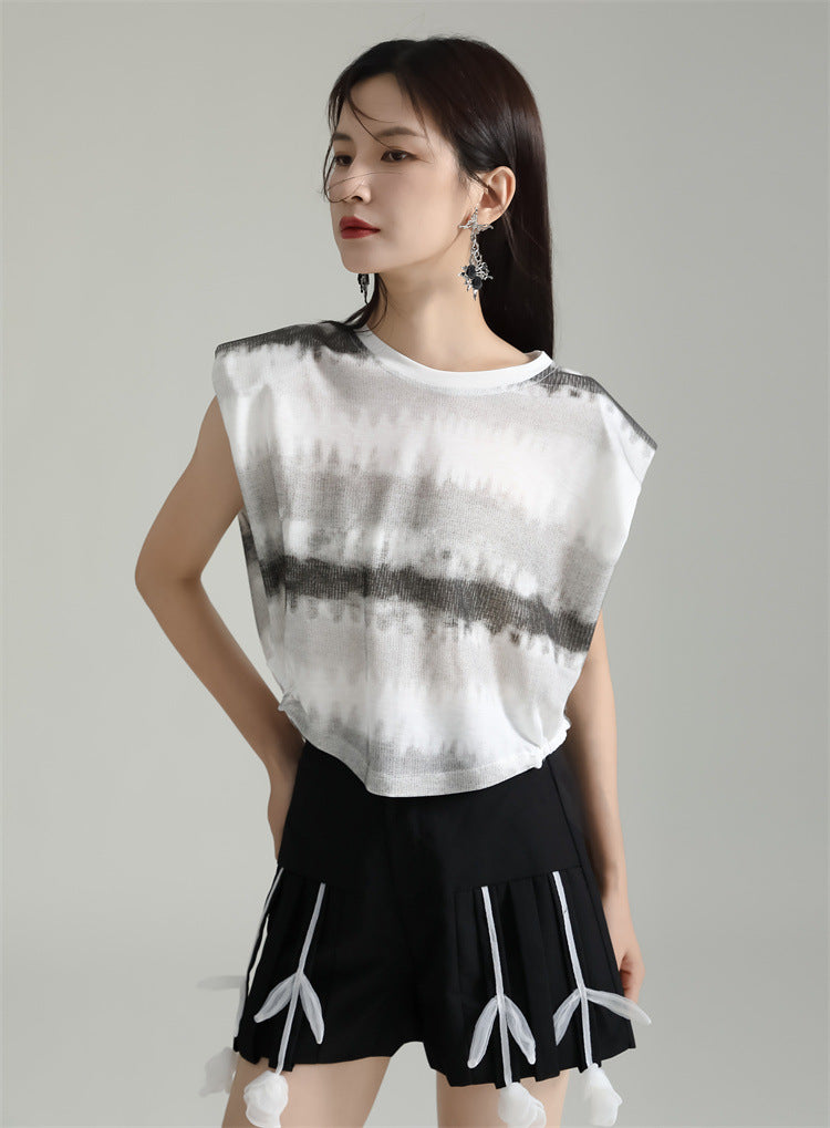 Designed Drawstring Dyed Summer T Shirts