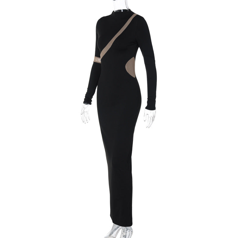 Sexy Fashion Backless Long Sleeves Dresses