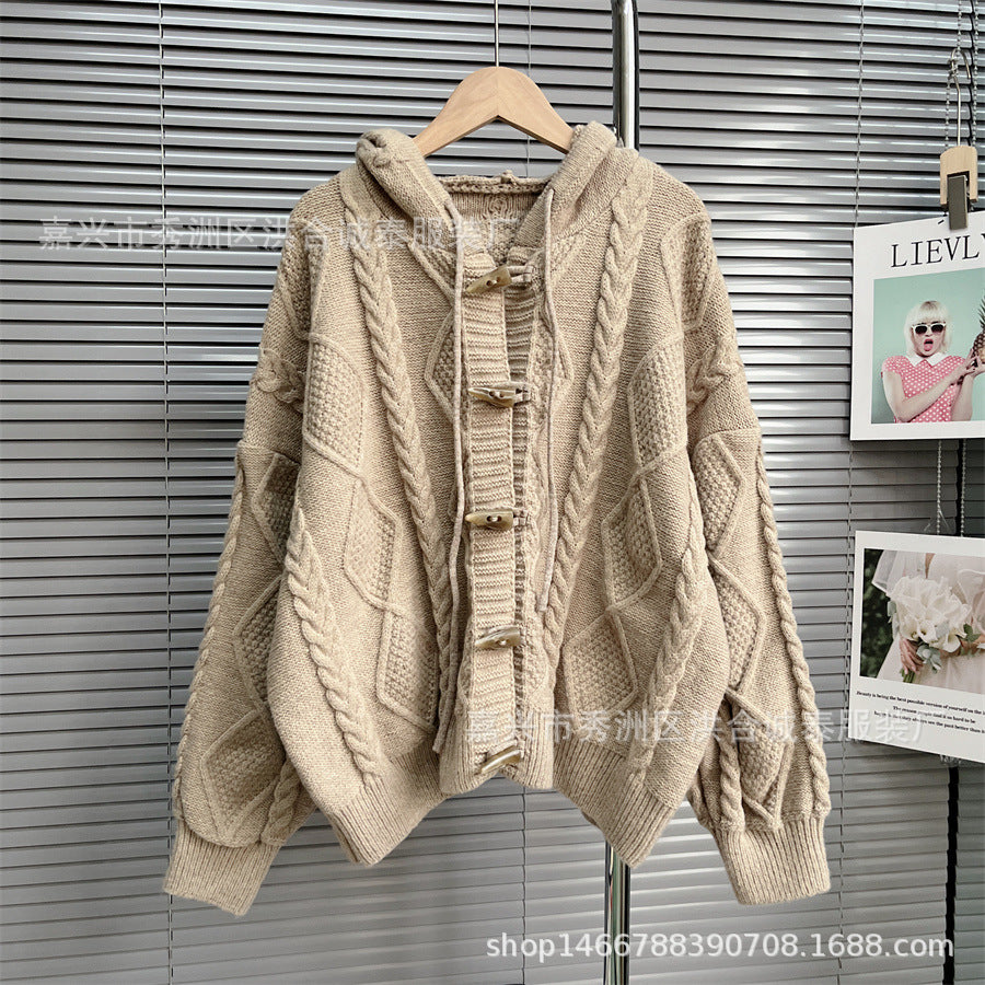 Soft Lazy Knitted Women Cardigan Sweaters