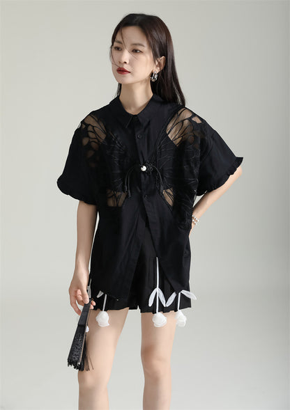 Designed Butterfly Double Sides Summer Shirts