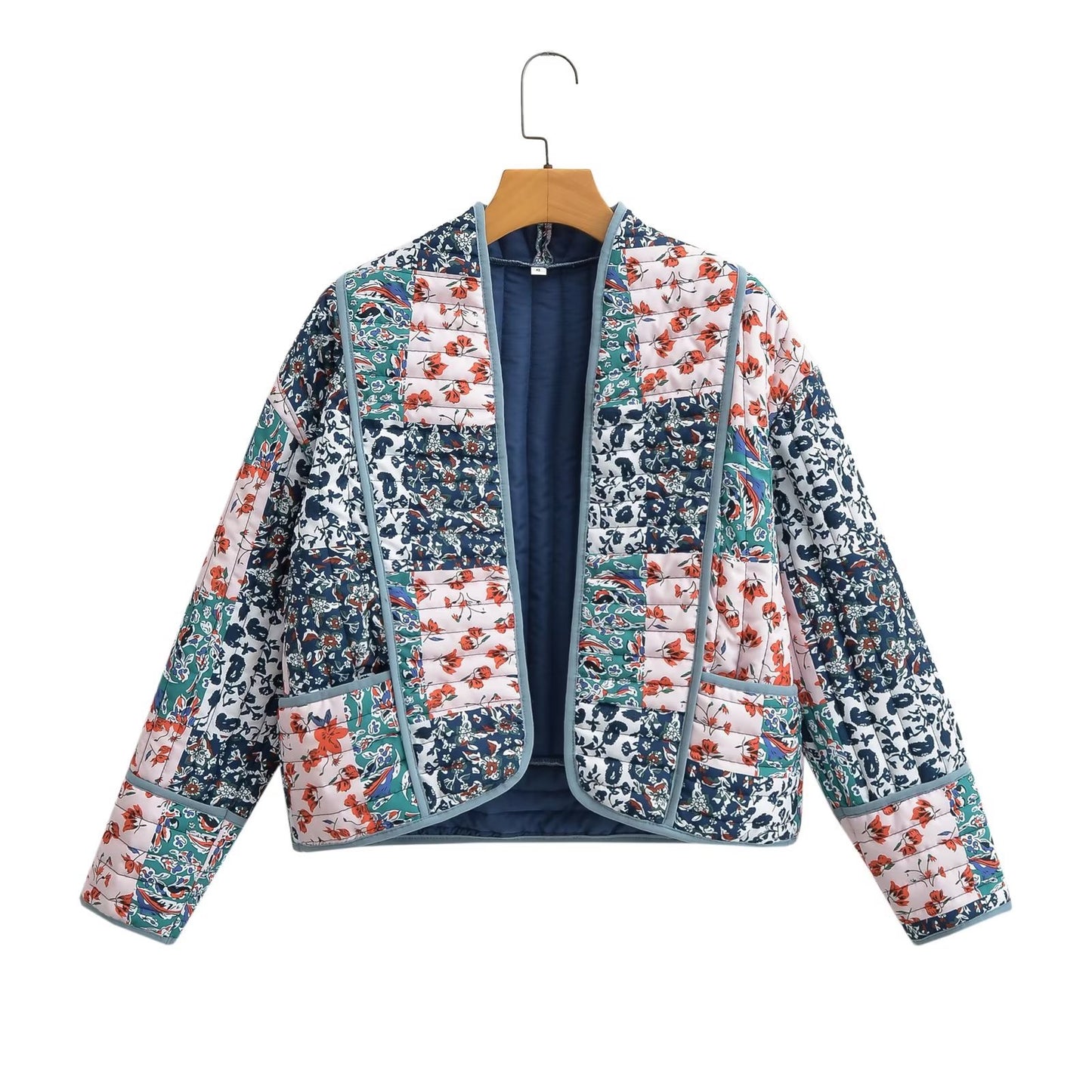 Designed Fashion Floral Print Cotton Overcoat
