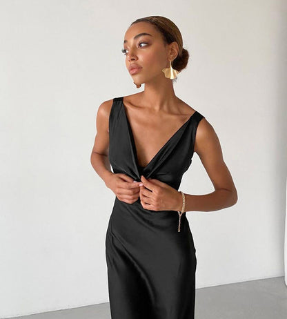 Summer Backless Long Back Party Dresses