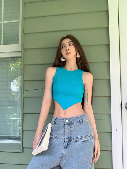 Summer Sexy Midriff Baring Short Tank Tops
