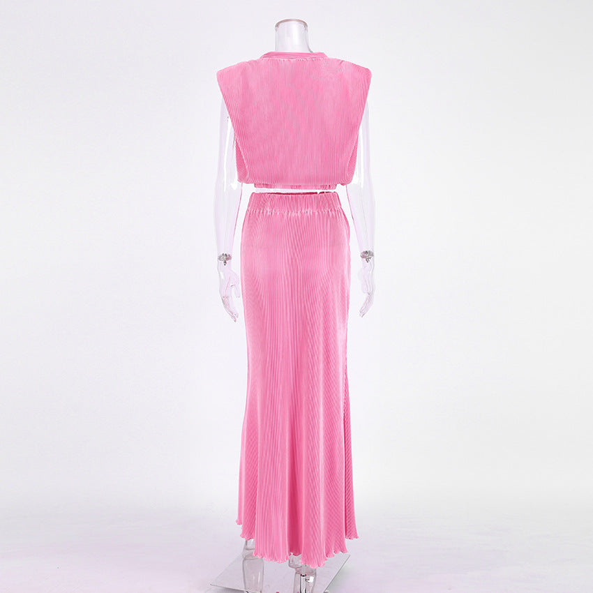 Fashion Sleeveless Tops and Long Skirts for Women