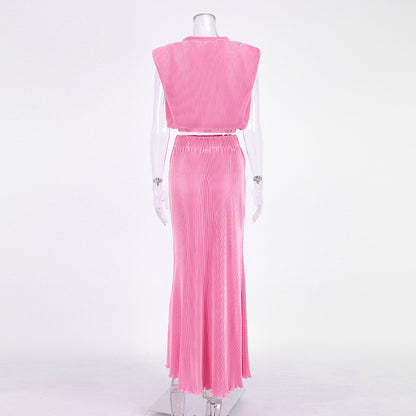 Fashion Sleeveless Tops and Long Skirts for Women