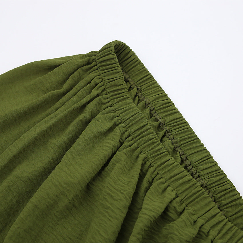 Vintage Designed Green Fall Mini Dresses