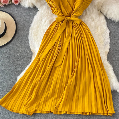 Elegant V Neck Women Long Dresses