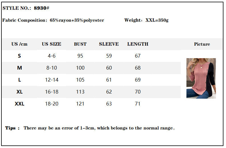 Casual Women Long Sleeves Knitted Tops