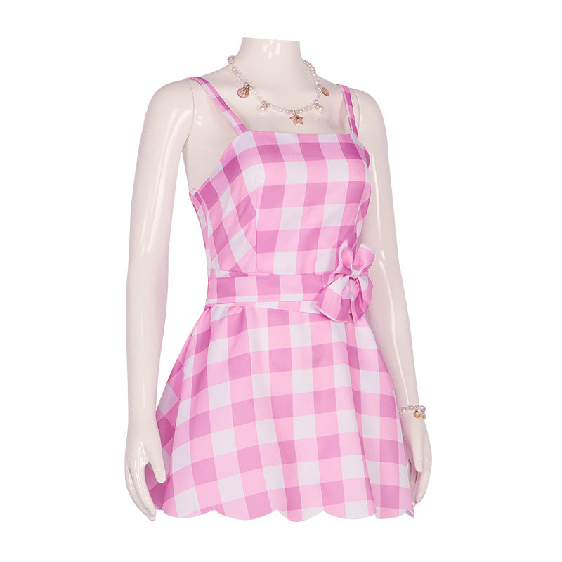 2023 Film Barbie Barbie Pink Dress Cosplay Costume for Party 1201