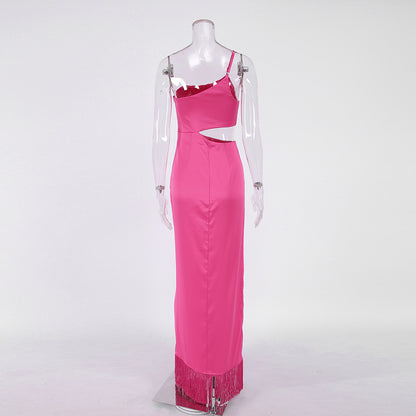 Summer Sexy Tassels Long Sheath Dresses for Party