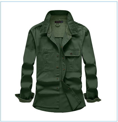 Casual Cotton Plus Sizes Long Sleeves Shirts for Men