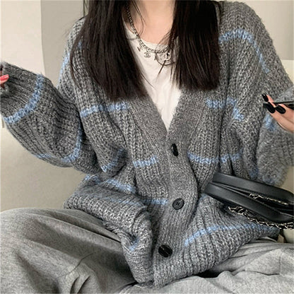 Fashion Long Sleeves Knitted Cardigan Coats