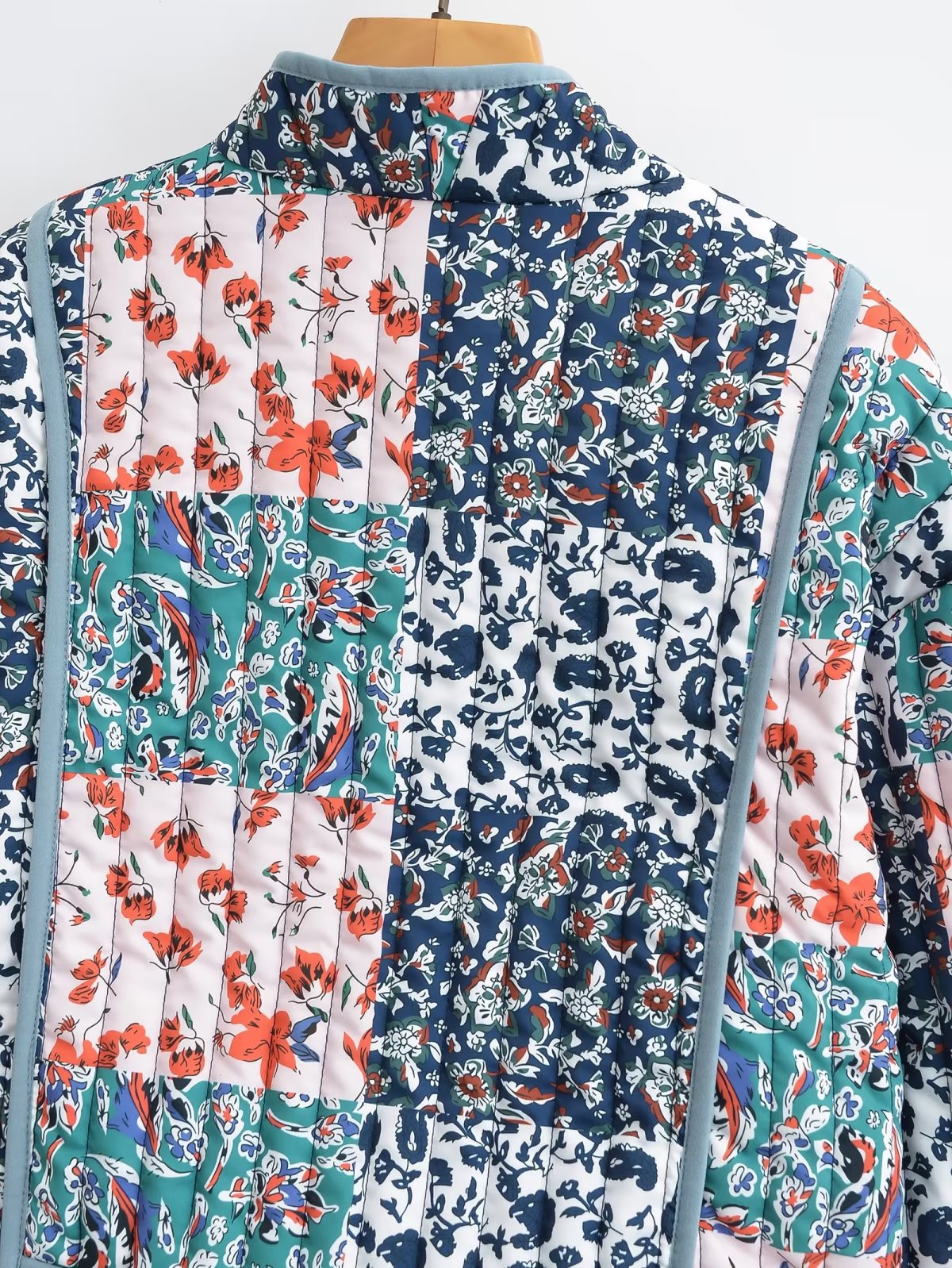 Designed Fashion Floral Print Cotton Overcoat