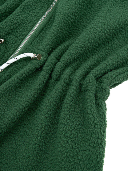 Casual Stand Collar Long Sleeves Velvet Coats