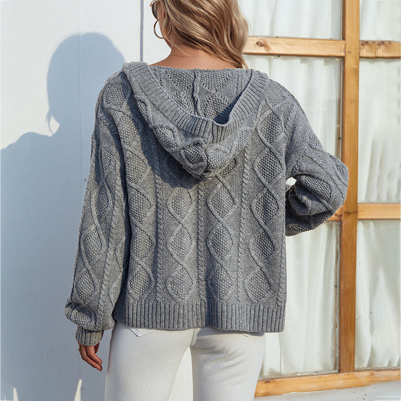 Fashion Twist Knitted Cardigan Coats for Women