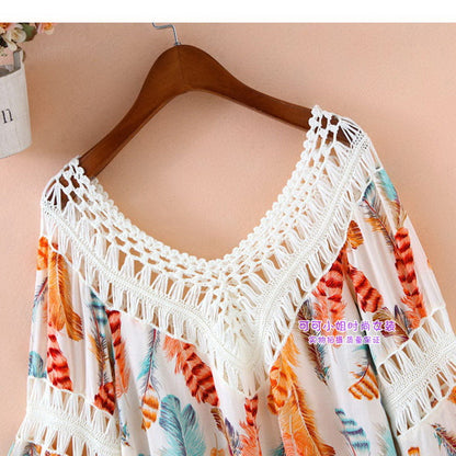 Summer Bohemia Loose Trumpet Sleeves Tops