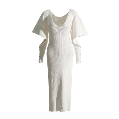 Fashion Designed Midi Length Knitted Dresses