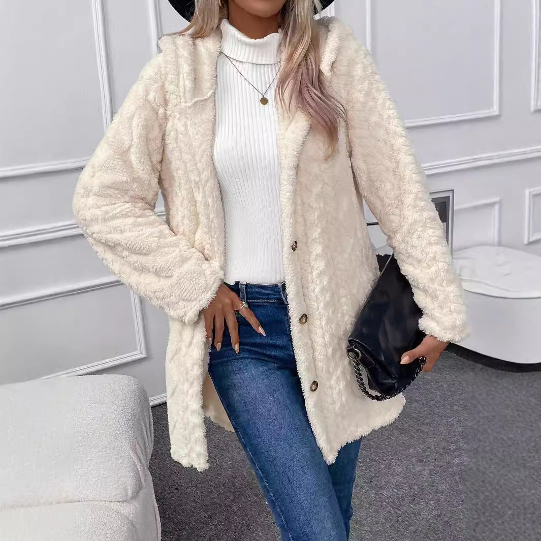 Fashion Warm Velvet Cardigan Winter Overcoats