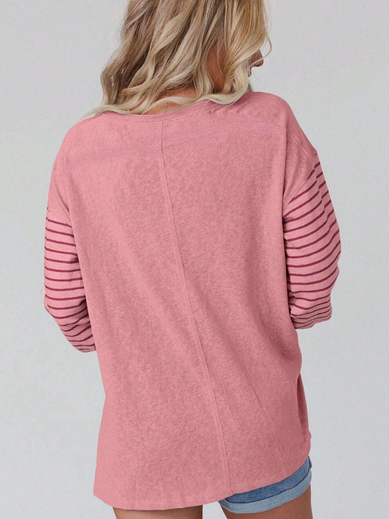 Casual Round Neck Long Sleeves T Shirts for Women