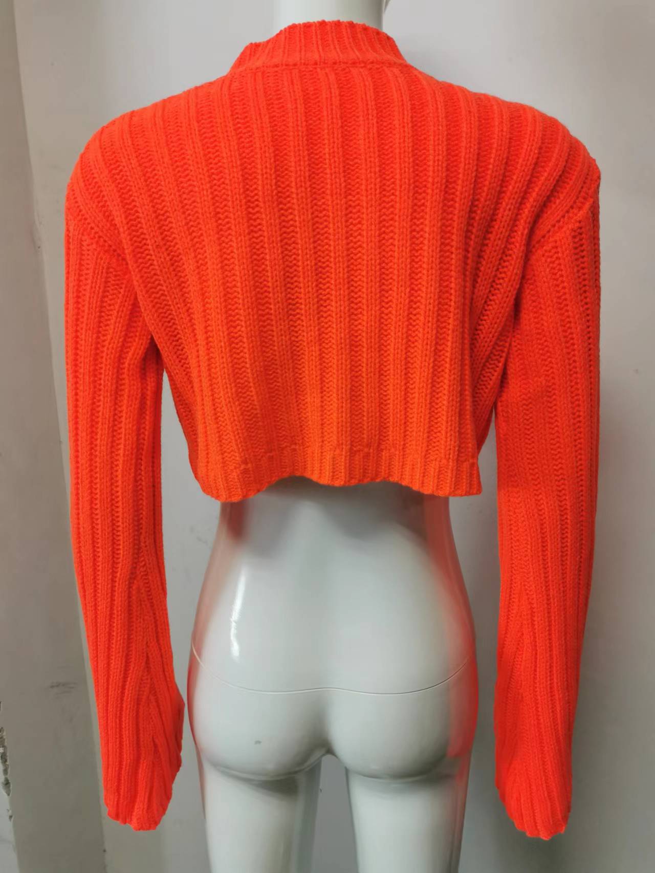 Sexy Irregular Midriff Baring Short Knitted Tops
